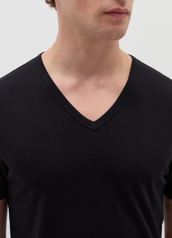 Ovs Bipack T-shirt Intime In Jersey Scollo A V