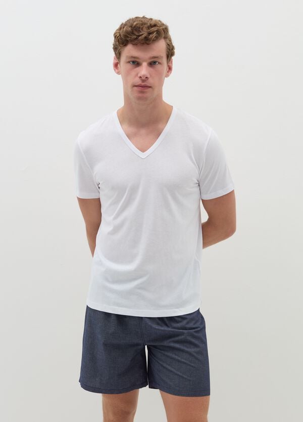 Ovs Bipack t-shirt intime in jersey scollo a V