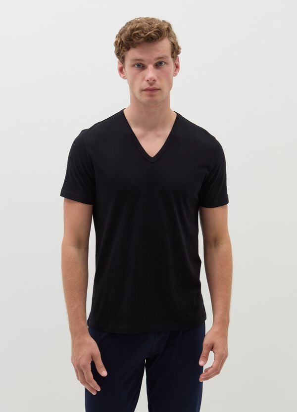 Ovs Bipack t-shirt intime in jersey scollo a V