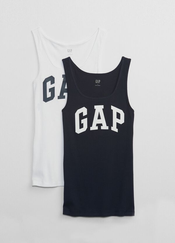 Ovs Bipack Tank Top A Costine Stampa Logo