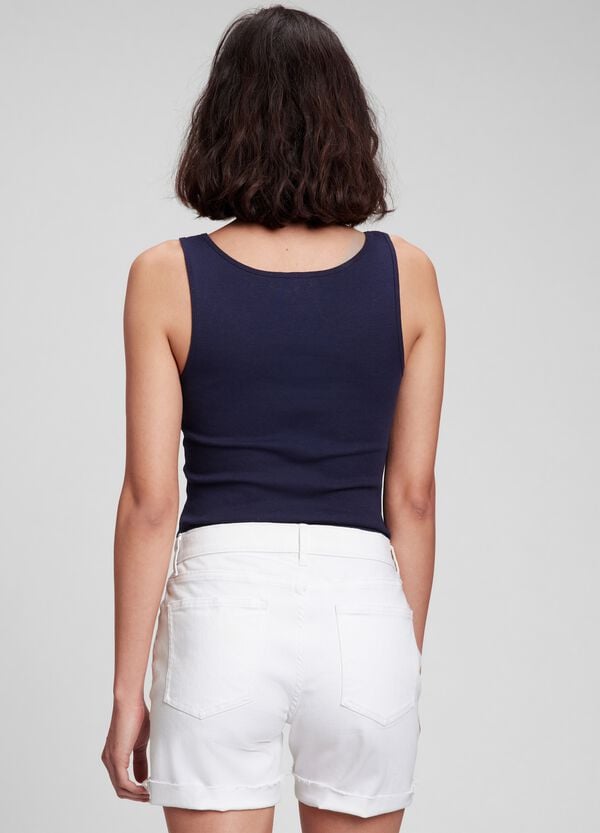 Ovs Bipack tank top a costine stampa logo