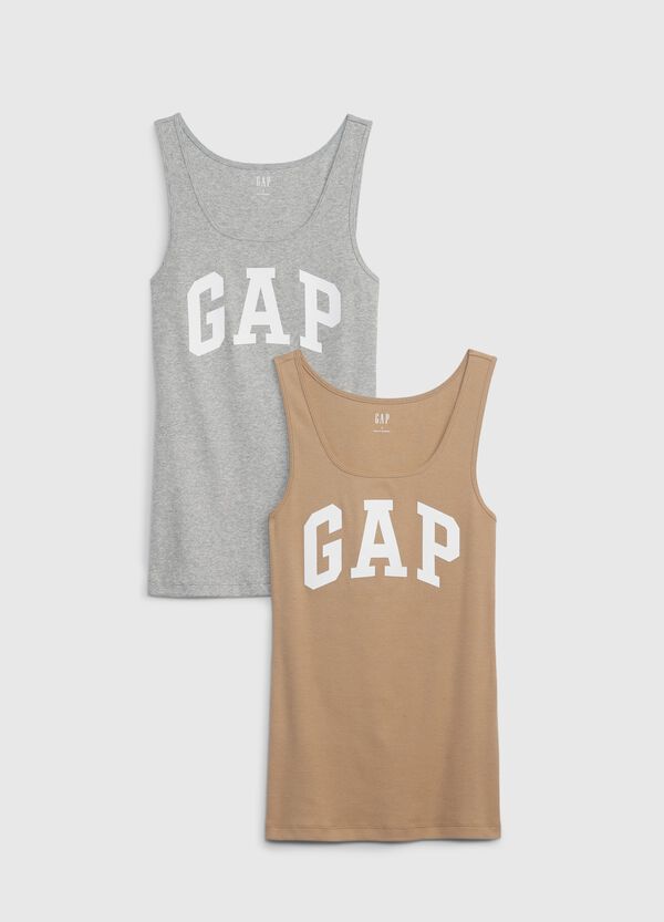 Ovs Bipack tank top con stampa logo