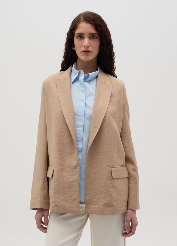 Ovs Blazer Aperto In Crêpe