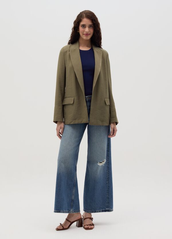 Ovs Blazer Aperto In Crêpe