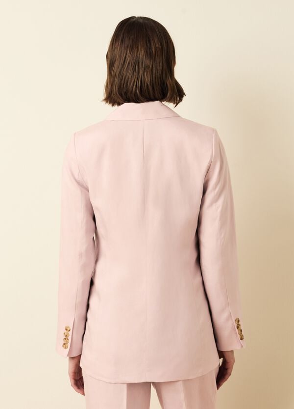 Ovs Blazer Doppiopetto In Lyocell E Lino