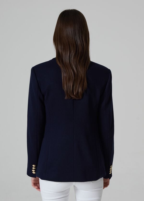 Ovs Blazer Doppiopetto In Maglia A Costine