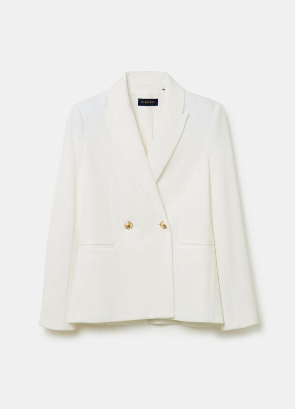 Ovs Blazer Doppiopetto In Maglia A Costine