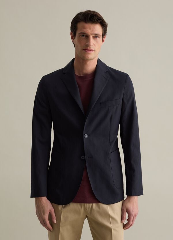 Ovs Blazer In Lyocell Cotone E Lino