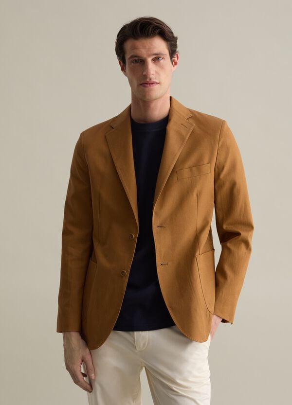 Ovs Blazer In Lyocell Cotone E Lino