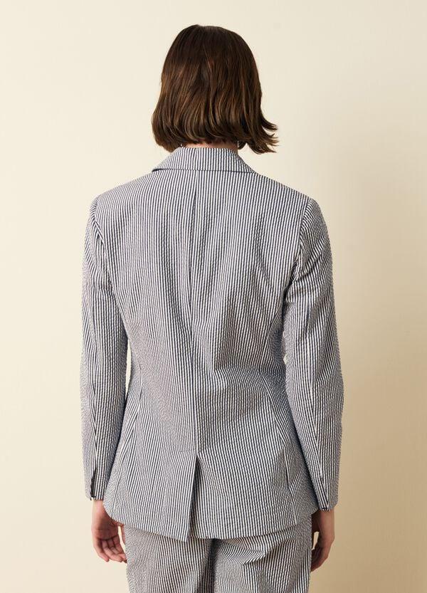 Ovs Blazer Monopetto A Righe Sottili