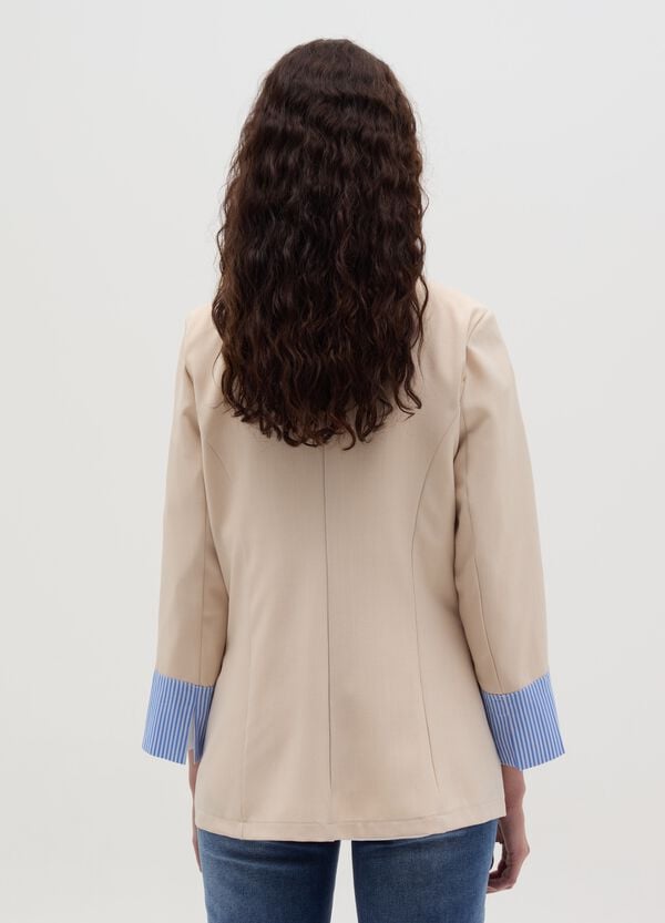 Ovs Blazer Monopetto Con Dettaglio A Contrasto