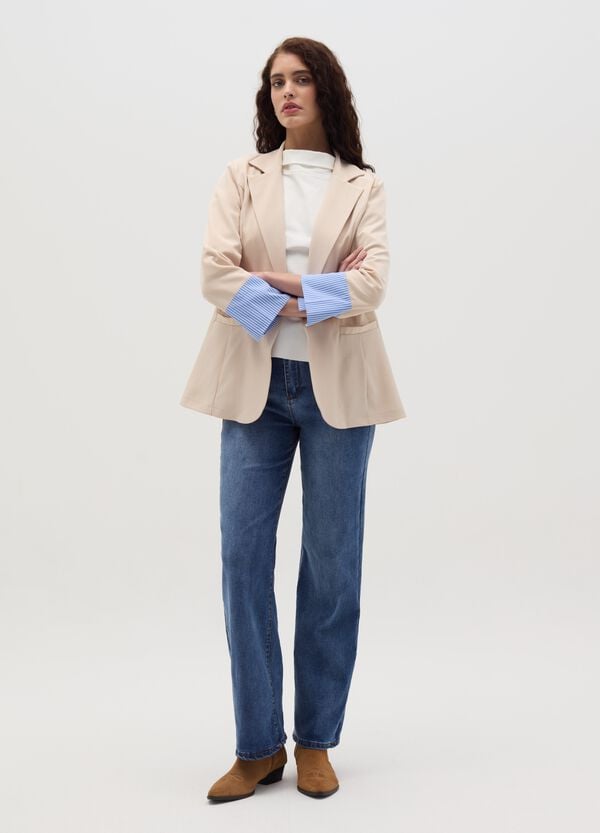 Ovs Blazer monopetto con dettaglio a contrasto