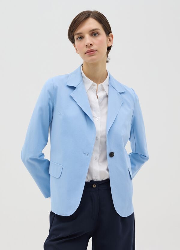 Ovs Blazer monopetto elasticizzato azzurro