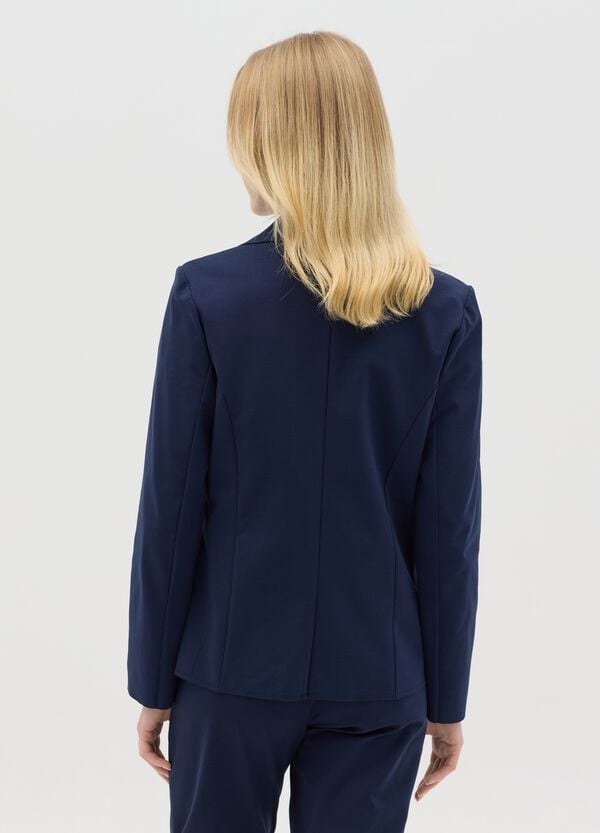 Ovs Blazer Monopetto Elasticizzato Blu