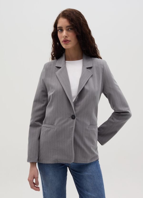 Ovs Blazer Monopetto Gessato