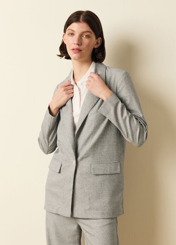 Ovs Blazer Monopetto In Principe Di Galles