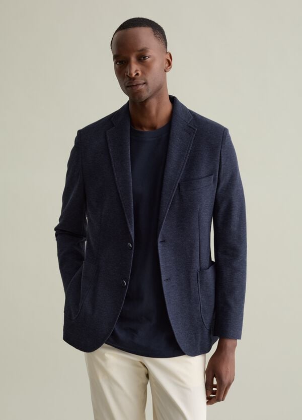 Ovs Blazer Monopetto Regular Fit In Maglia