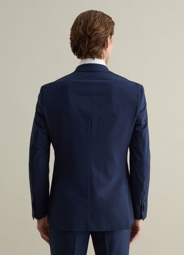 Ovs Blazer Monopetto Slim Fit Con Micro Trama