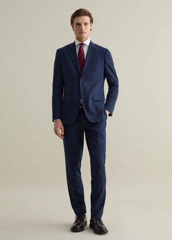 Ovs Blazer monopetto slim fit con micro trama