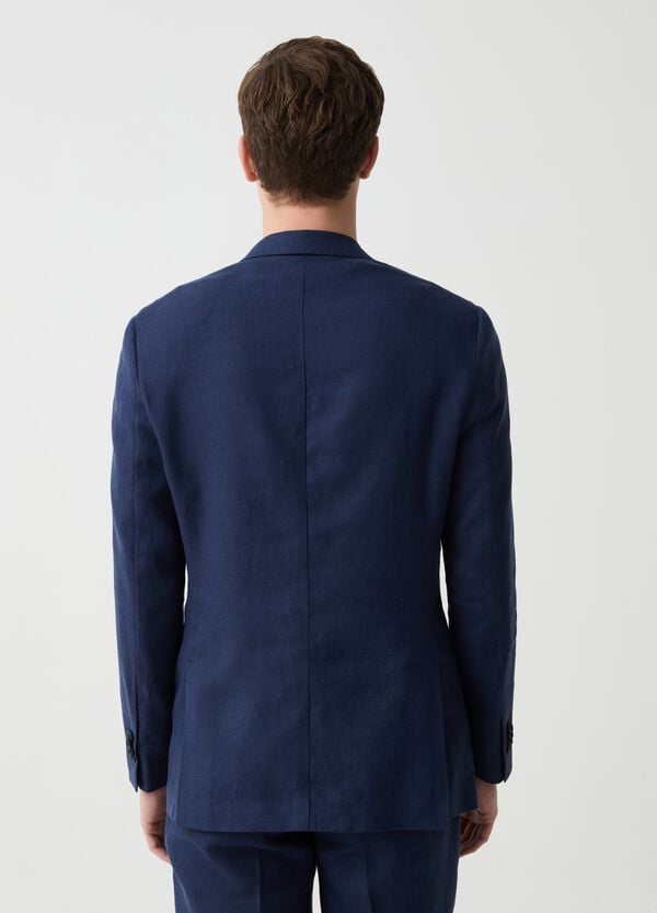 Ovs Blazer Monopetto Slim Fit In Lino
