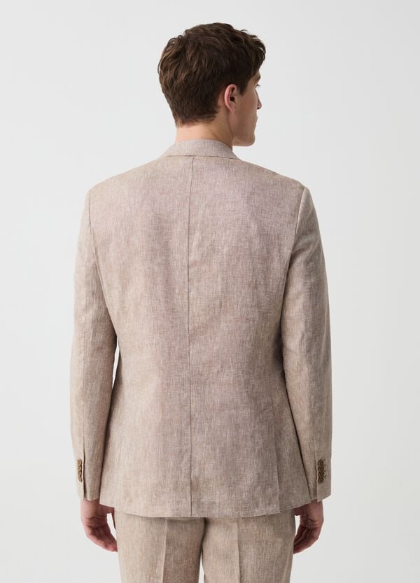 Ovs Blazer Monopetto Slim Fit In Lino