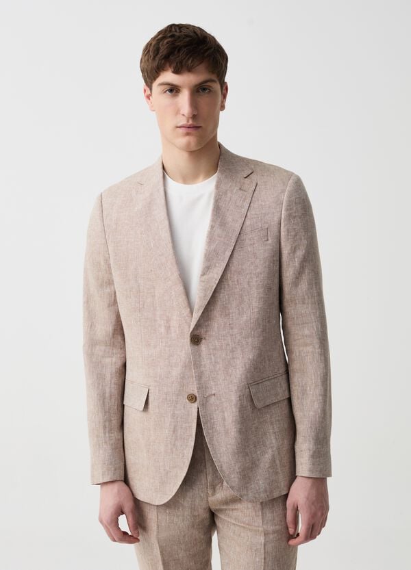 Ovs Blazer monopetto slim fit in lino