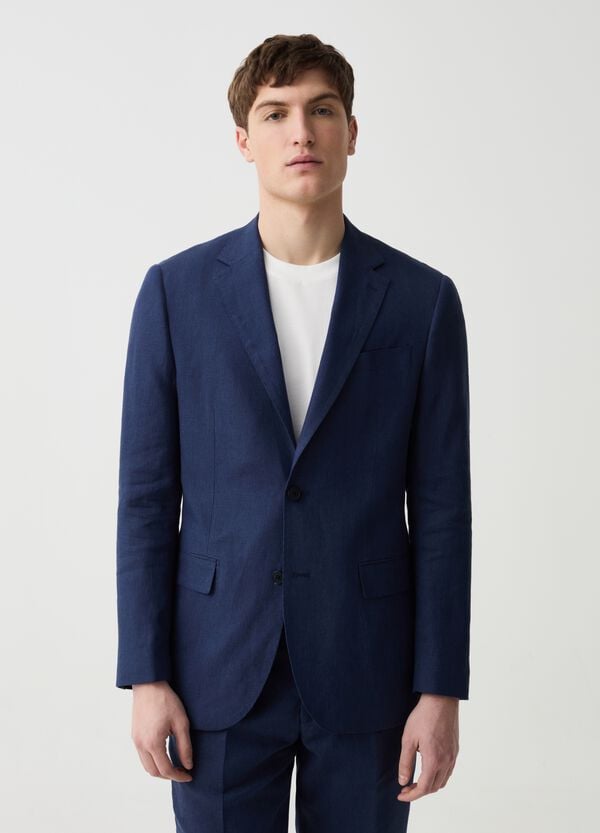 Ovs Blazer monopetto slim fit in lino