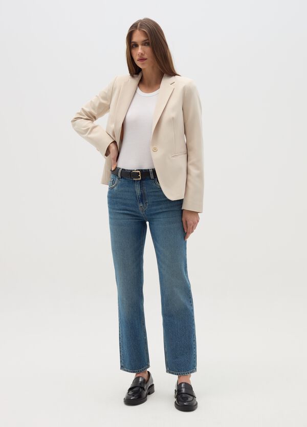 Ovs Blazer Monopetto Tinta Unita Curvy