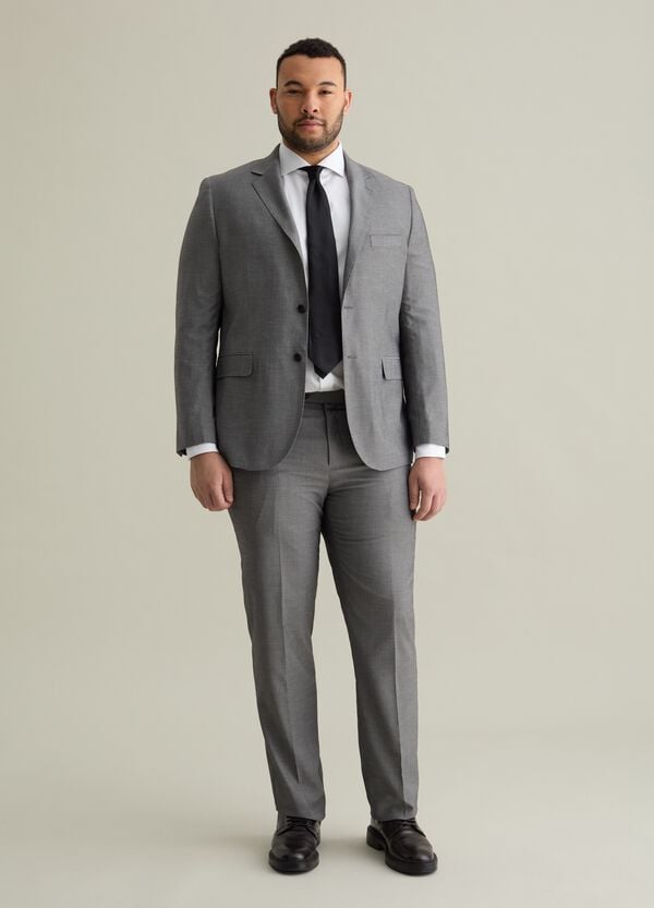 Ovs Blazer Regular Fit In Misto Viscosa Plus Size