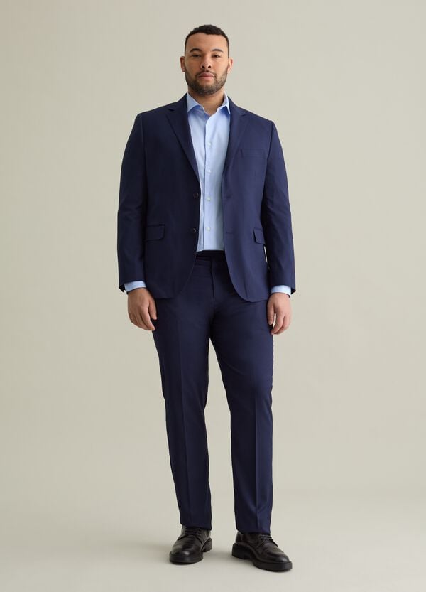 Ovs Blazer Regular Fit In Misto Viscosa Plus Size