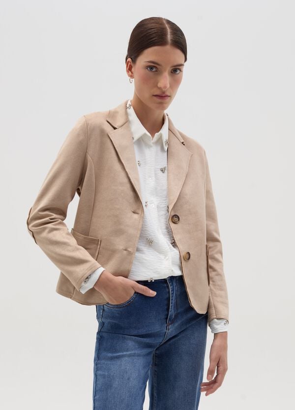 Ovs Blazer scamosciato monopetto