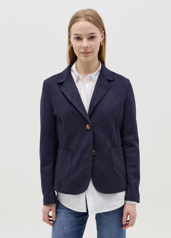 Ovs Blazer scamosciato monopetto