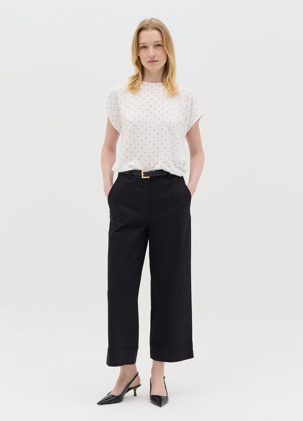 Ovs Blusa a maniche corte con pois in viscosa