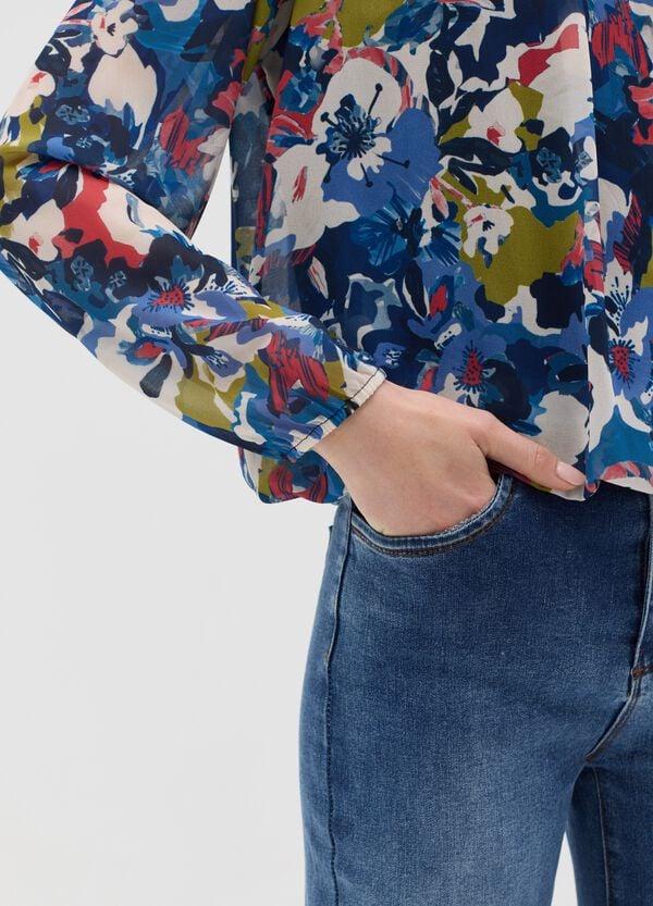 Ovs Blusa A Maniche Lunghe Con Stampa Floreale