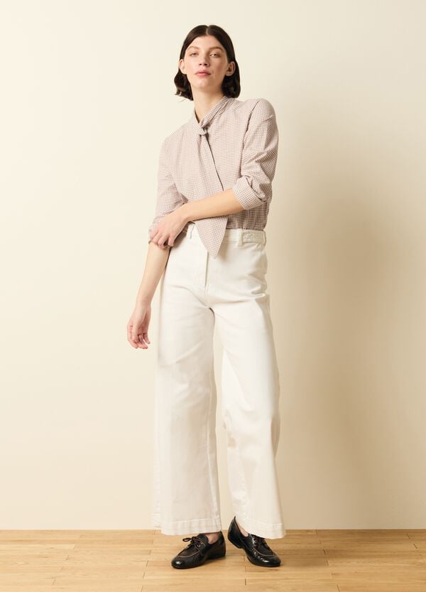 Ovs Blusa A Quadretti Con Foulard