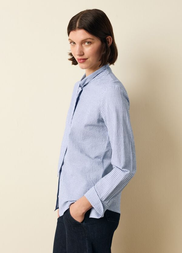 Ovs Blusa A Quadretti Con Foulard