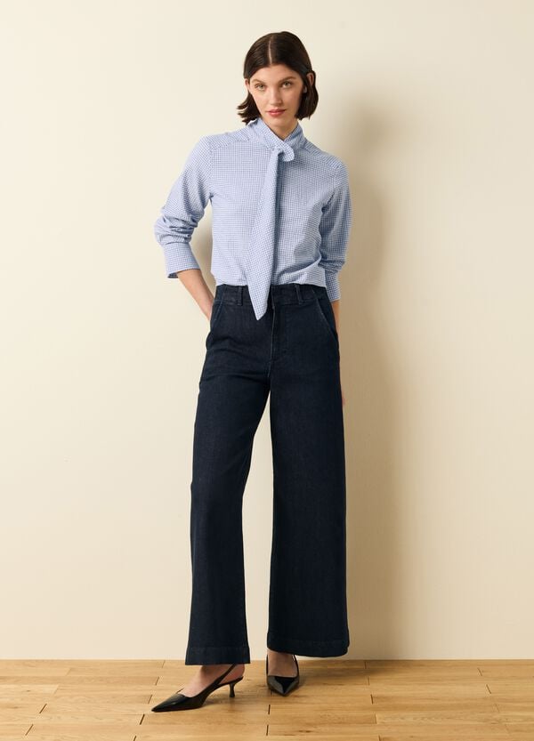 Ovs Blusa a quadretti con foulard