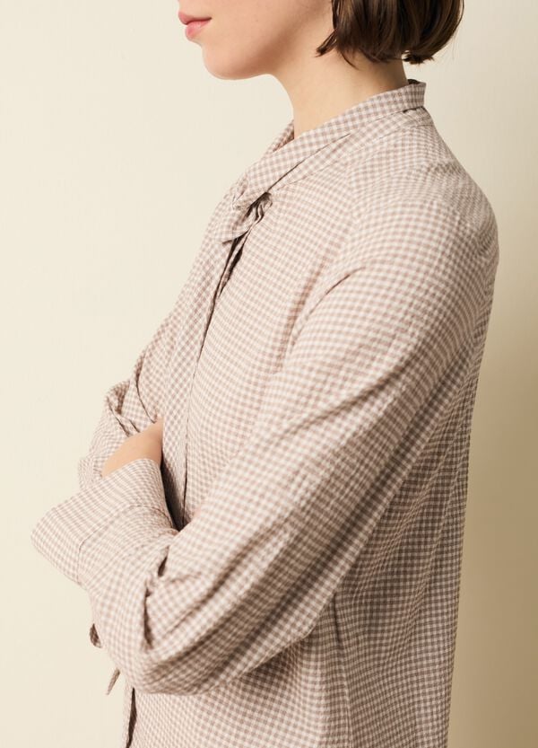 Ovs Blusa a quadretti con foulard