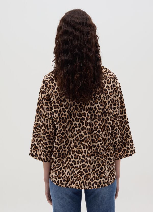 Ovs Blusa Animalier Con Maniche A Kimono