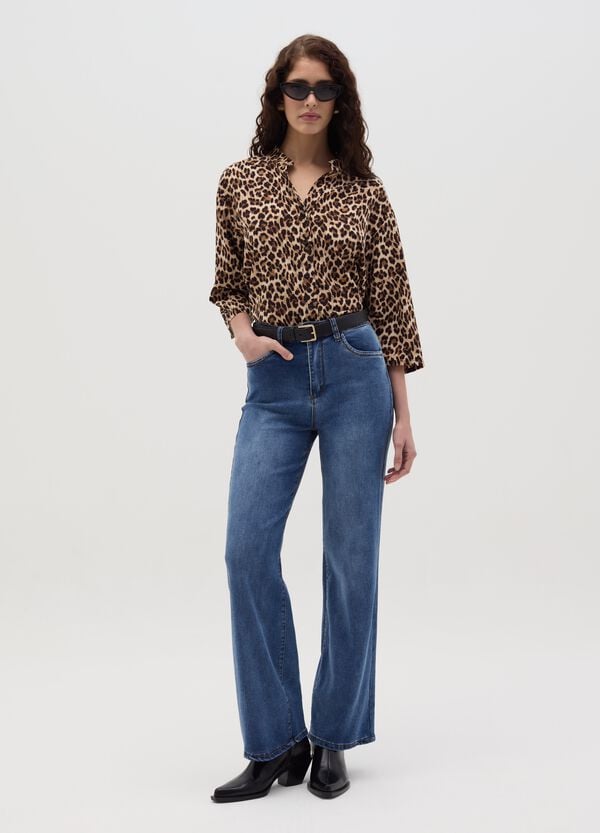 Ovs Blusa animalier con maniche a kimono