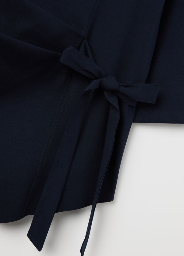 Ovs Blusa Blu Con Fiocco