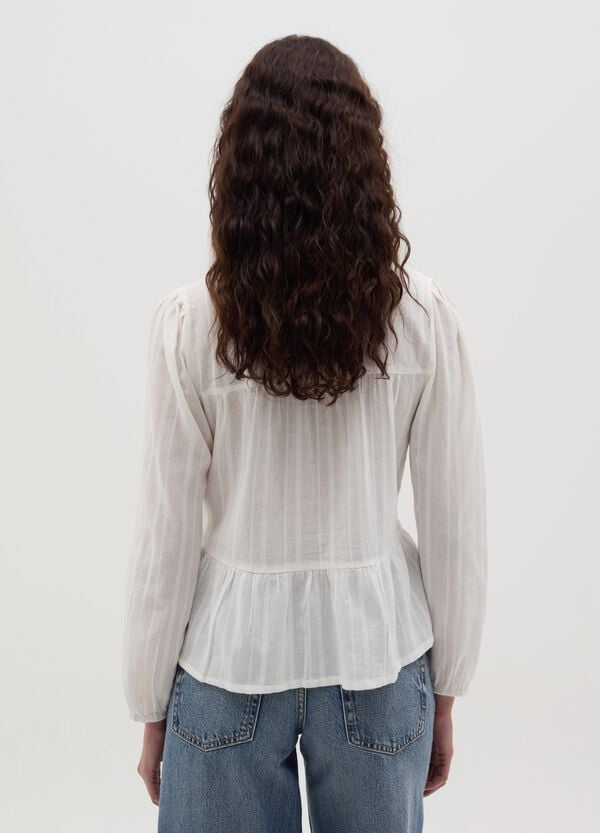 Ovs Blusa Con Laccetti E Motivo A Righe