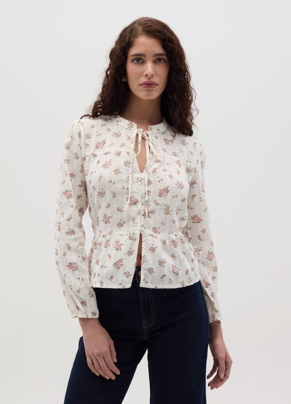 Ovs Blusa Con Laccetti E Motivo A Righe