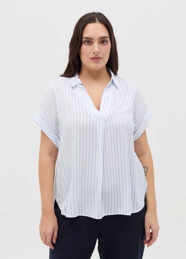 Ovs Blusa Con Scollo A V Fantasia Curvy