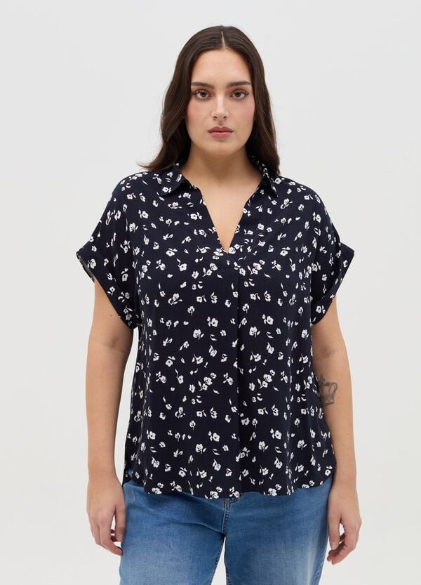 Ovs Blusa Con Scollo A V Fantasia Curvy