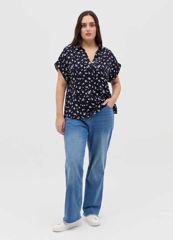 Ovs Blusa con scollo a V fantasia Curvy