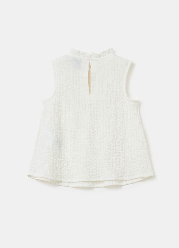 Ovs Blusa Crinkle Con Ricami