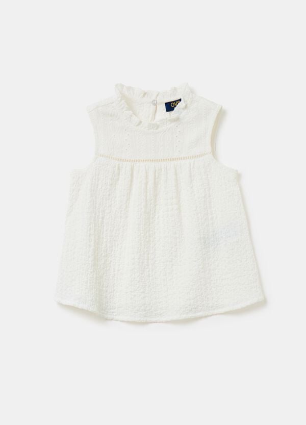 Ovs Blusa crinkle con ricami