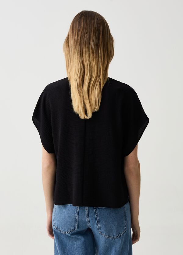 Ovs Blusa Effetto Crinkle Con Scollo A V