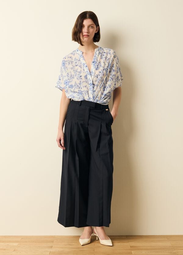 Ovs Blusa Floreale Con Nodo